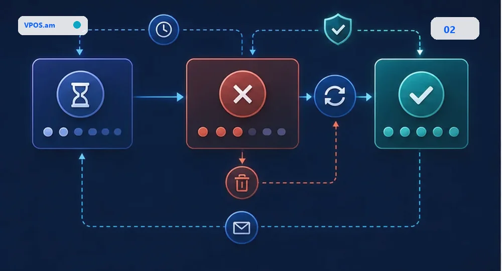 Pending, failed and retry flows
